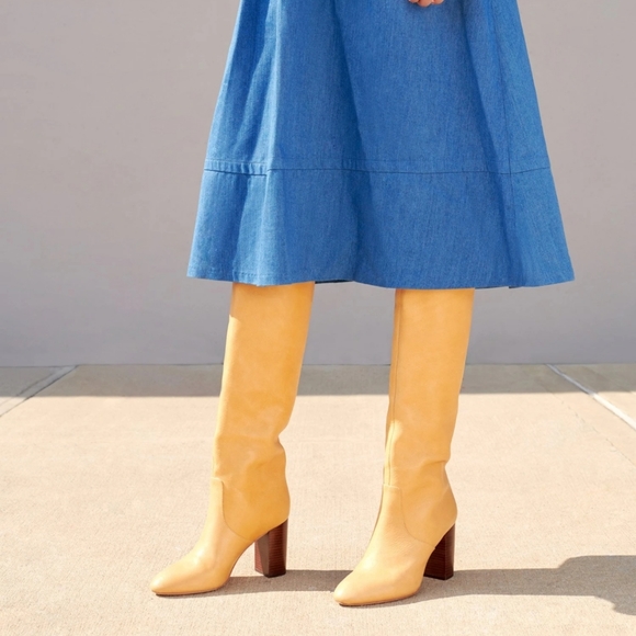 New Loeffler Randall Goldy Leather Boots In Yellow - Picture 4 of 14